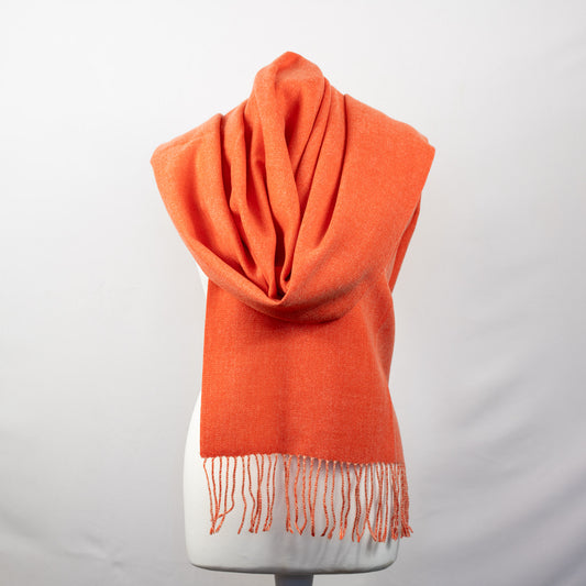 Plain Cashmere-Feel Plaid Scarf