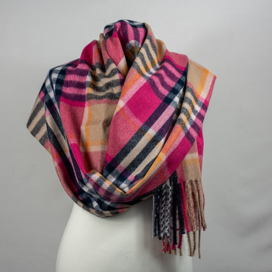 Tartan Cashmere-Feel Plaid Scarf